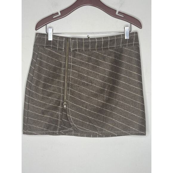 Purnell Work Wear Women’s 6 /28 Mini Skirt Woolies Wrapper Delight Zip Brown - Picture 1 of 10